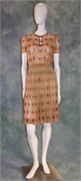 Vintage 1940s Printed Cotton Dress