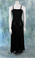 1930s Trained Bias Cut Gown, Bugle Beading