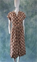 1950s Vintage Patterned Dress
