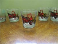 6 piece set of 1908 Mclaughin Buick Glasses