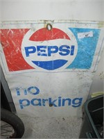 NO PARKING PEPSI SIGN