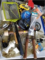 lot of pruning shears , big zapper , tape gun etc.