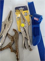 lot of pliers , vise grips , etc