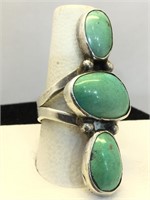 Sterling Silver SW Ring with Turquoise - size