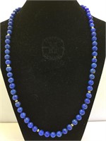 Lapis Lazuli Necklace with 14K Gold Clasp and