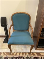 Teal Upholstered Arm Chair