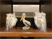 Pelican Figurine, Shaggy Owls