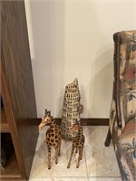 Leather Giraffes & Vase