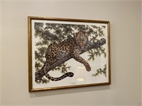 Signed & Numbered African Leopard Framed Print