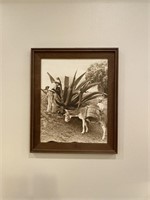 Agave Plant & Mexican Village Framed Photo Prints