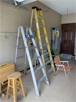 6' Aluminum Ladder, 8' Fiberglass Ladder