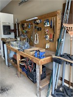 Shop Table with Pegboard