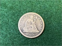 1876 Seated Quarter