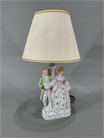 Porcelain Figural Accent Lamp -Vintage Japan