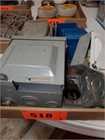 FLAT OF MISC. ELECTRICAL ITEMS- BOXES - OUTLETS
