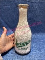 Old 1qt Spriggs glass milk bottle #7