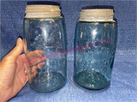 (2) Old canning jars w/ lids
