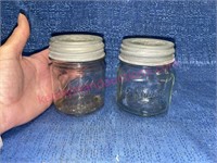 (2) Smaller canning jars w/ zinc lids