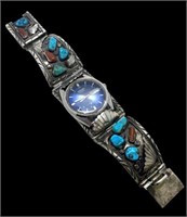 EJ Silver Navajo Turquoise Watch Band
