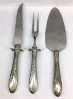 Art Deco Style Sterling Handled Carving Set