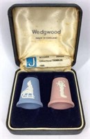 Vintage 1985 Wedgwood Christmas Thimble Set