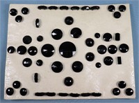 Assemblage of Black Glass Buttons