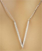 14k White Gold 0.40cts Diamond Necklace