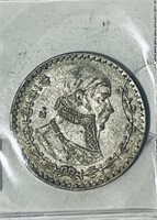 1962 Silver Mexican Dollar