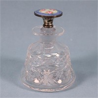 Perfume Bottle w/ Sterling Guilloche Stopper