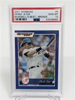 2001 Donruss Derek Jeter Bronze #5 PSA 10