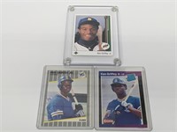 (3) Ken Griffey Jr. Baseball Cards