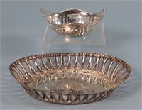(2) Reticulated Sterling Silver Dishes