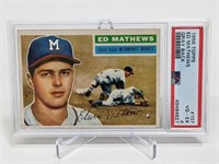 1956 Topps Ed Mathews Gray Back #107 PSA 4