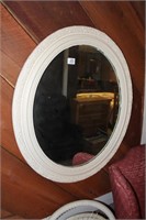 Lge White Oval Mirror
