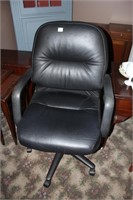 Black Office Chair Faux Leather