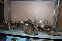 Shelf Lot- Silver Plated Serving Dishes