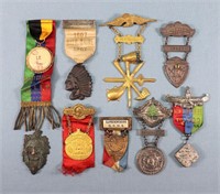 (9) Antique Medals, Mostly Order of Red Men