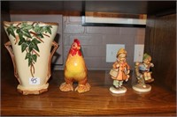 Lot - Figurines/Vase (Marked Germany, McCoy)