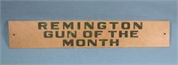 Vtg. Remington Gun of the Month Sign
