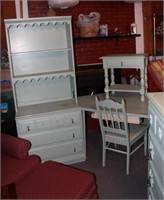 Vintage Dresser, Desk and Nightstand-Turquoise