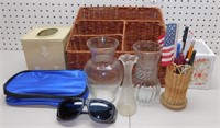Vases, Wicker Desk Organizer, Miscellaneous