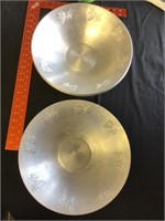 5 identical West. Bend aluminum bowls 3 are marked