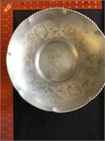 Large hand wrought aluminum bowl