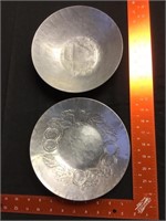 2 hand forged Everlast aluminum bowls