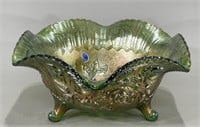 Beautiful Imperial Carnival Glass Footed Bowl