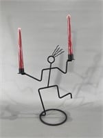 Whimsical Running Dude Candle Holder
