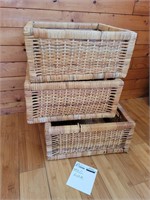 Assorted Wicker Baskets with Handles