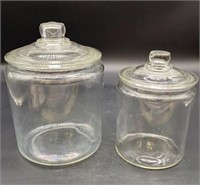 (2) Glass Apothecary Jars