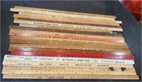 20 Vintage Wood Advertising Yardsticks