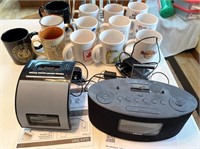 Lot Of Mugs And Electronics